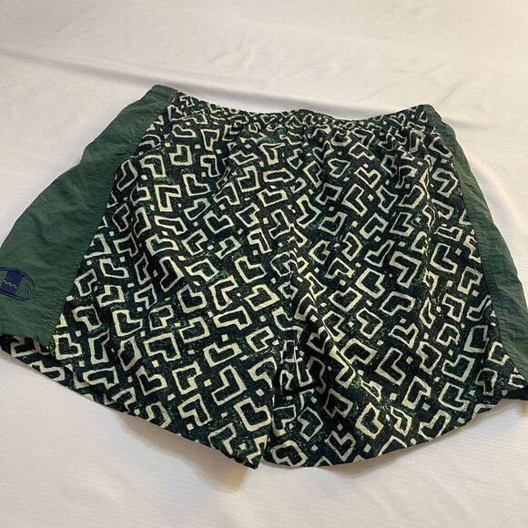 Champion Green Retro Geometric Swim Trunks Size Large - Picture 5 of 7